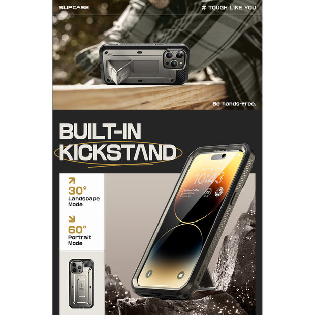 iPhone 15 Pro Max 6.7 inch Unicorn Beetle PRO Rugged Case-Titan Gray