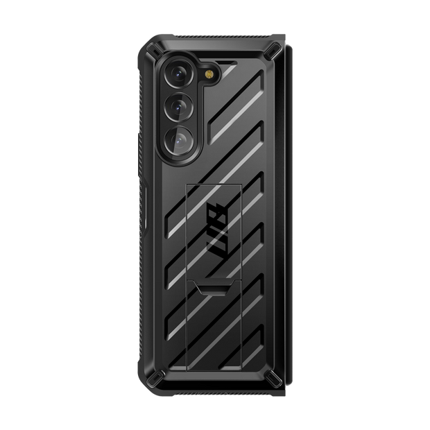 Galaxy Z Fold5 Unicorn Beetle Kickstand Case with Screen Protector-Black