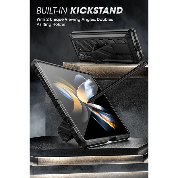 Galaxy Z Fold5 Unicorn Beetle Kickstand Case with Screen Protector (Open-Box)-Black