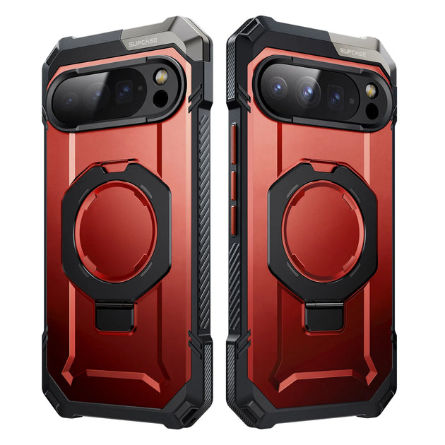 TORRAS 360 Spin Magnetic Stand For Google Pixel 10 Pro XL Case, Compatible With Magsafe, 4X Military Drop Protection, Slim For Google Pixel 10 Pro XL Phone Case With Kickstand, Black