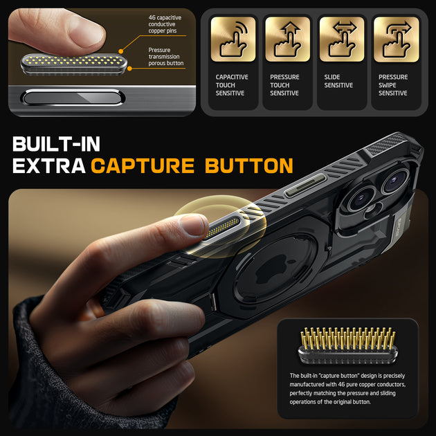 SUPCASE Coque pour iPhone 17 Pro avec Support Métal Réglable [MagSafe