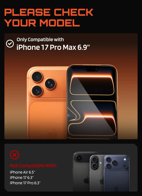 Tempered Glass Screen Protector for iPhone 18 Pro Max / 17 Pro Max