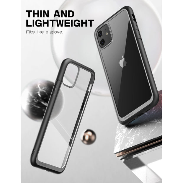 iPhone 11 6.1 inch Unicorn Beetle Style Slim Clear Case-Black