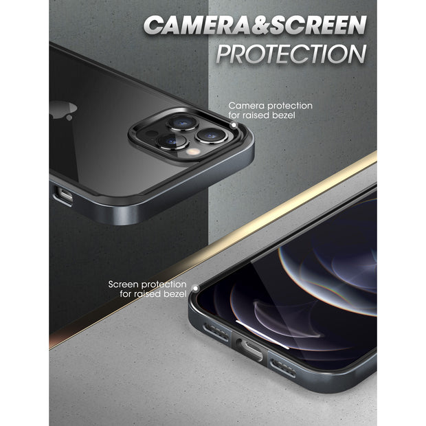 iPhone 13 Pro Max 6.7 inch Unicorn Beetle Edge Clear Bumper Case-Black