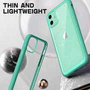 iPhone 11 6.1 inch Unicorn Beetle Style Slim Clear Case-Green