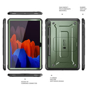 Galaxy Tab S8 Ultra (2022) Unicorn Beetle Pro Rugged Case-Dark Green