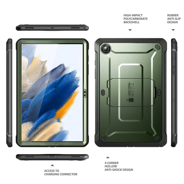 Galaxy Tab A8 10.5 inch (2022) Unicorn Beetle PRO Full-Body Case-Dark Green
