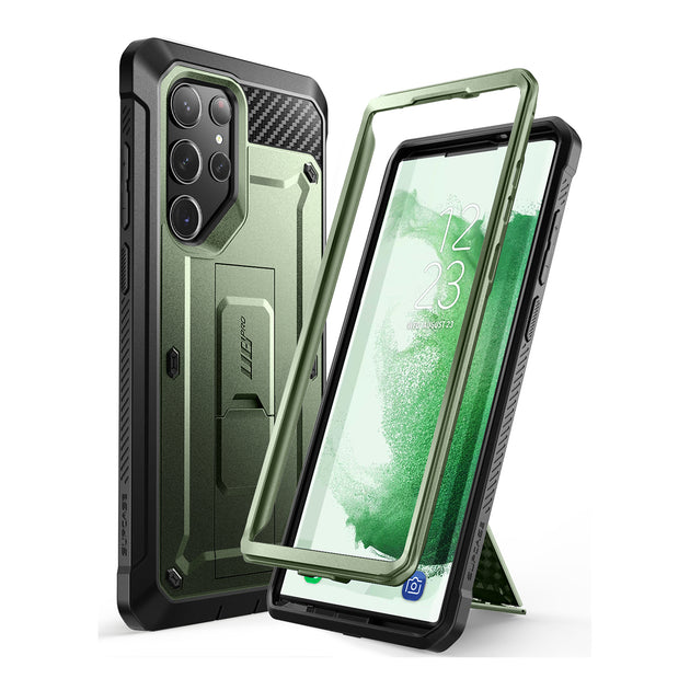 Samsung Galaxy S23 Ultra case green SUPCASE UNICORN BEETLE PRO 2-SET