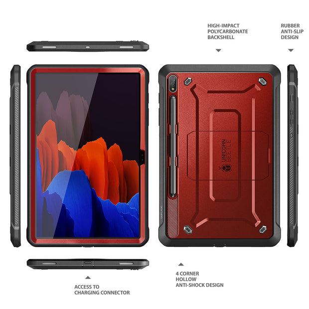 Galaxy Tab S8 Ultra (2022) Unicorn Beetle Pro Rugged Case-Metallic Red