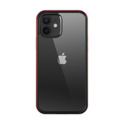 iPhone 12 6.1 inch Unicorn Beetle Edge Clear Bumper Case-Metallic Red