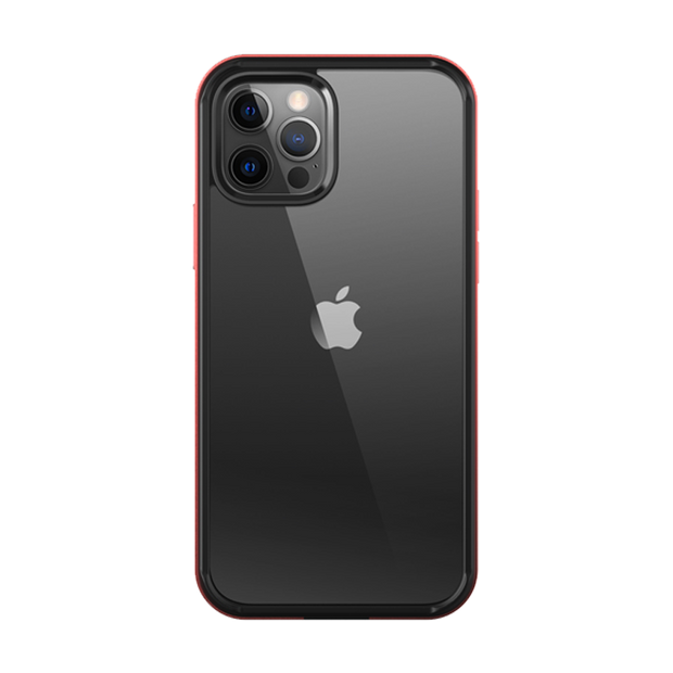 iPhone 12 Pro 6.1 inch Unicorn Beetle Edge Clear Bumper Case-Metallic Red
