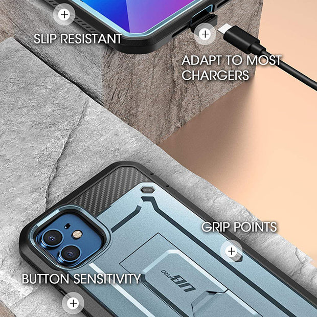 iPhone 12 6.1 inch Unicorn Beetle Pro Rugged Case-Blue