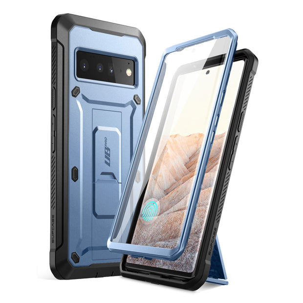 Google Pixel 6 Pro Unicorn Beetle PRO Rugged Holster Case(open box)-Metallic Blue