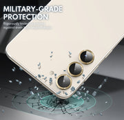 Tempered Glass Camera Lens Protector for Galaxy S23/S23 Plus-Glimmer Gold