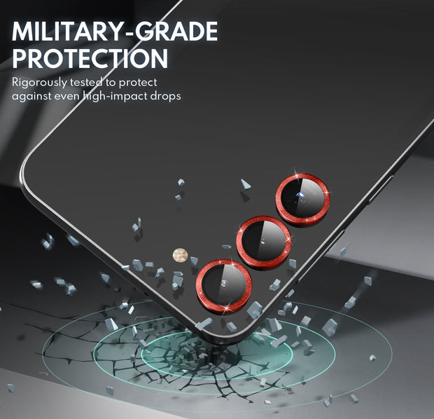 Tempered Glass Camera Lens Protector for Galaxy S23/S23 Plus-Glimmer Red