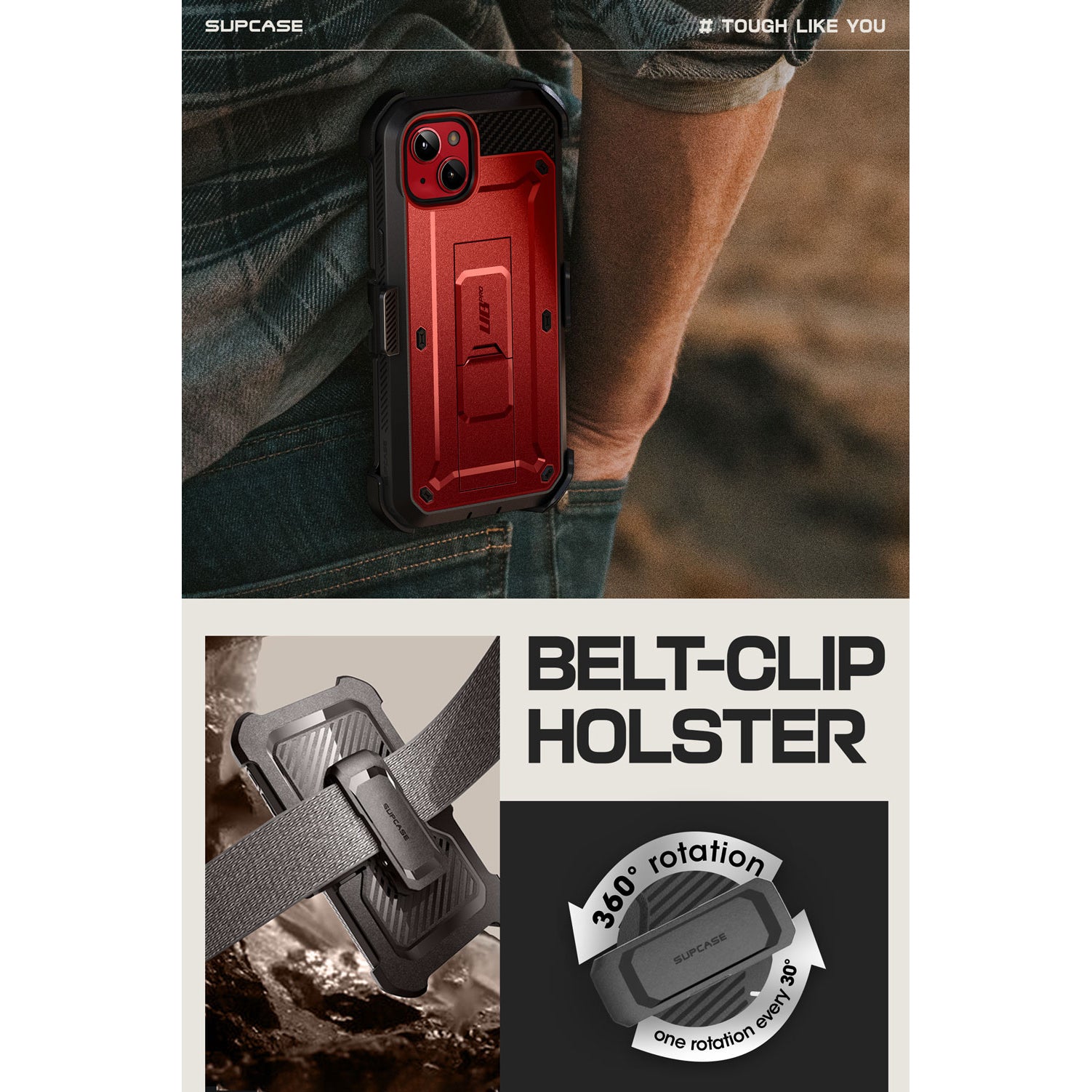 SUPCASE | iPhone 15 6.1 inch (2023) | UB Pro Holster Case