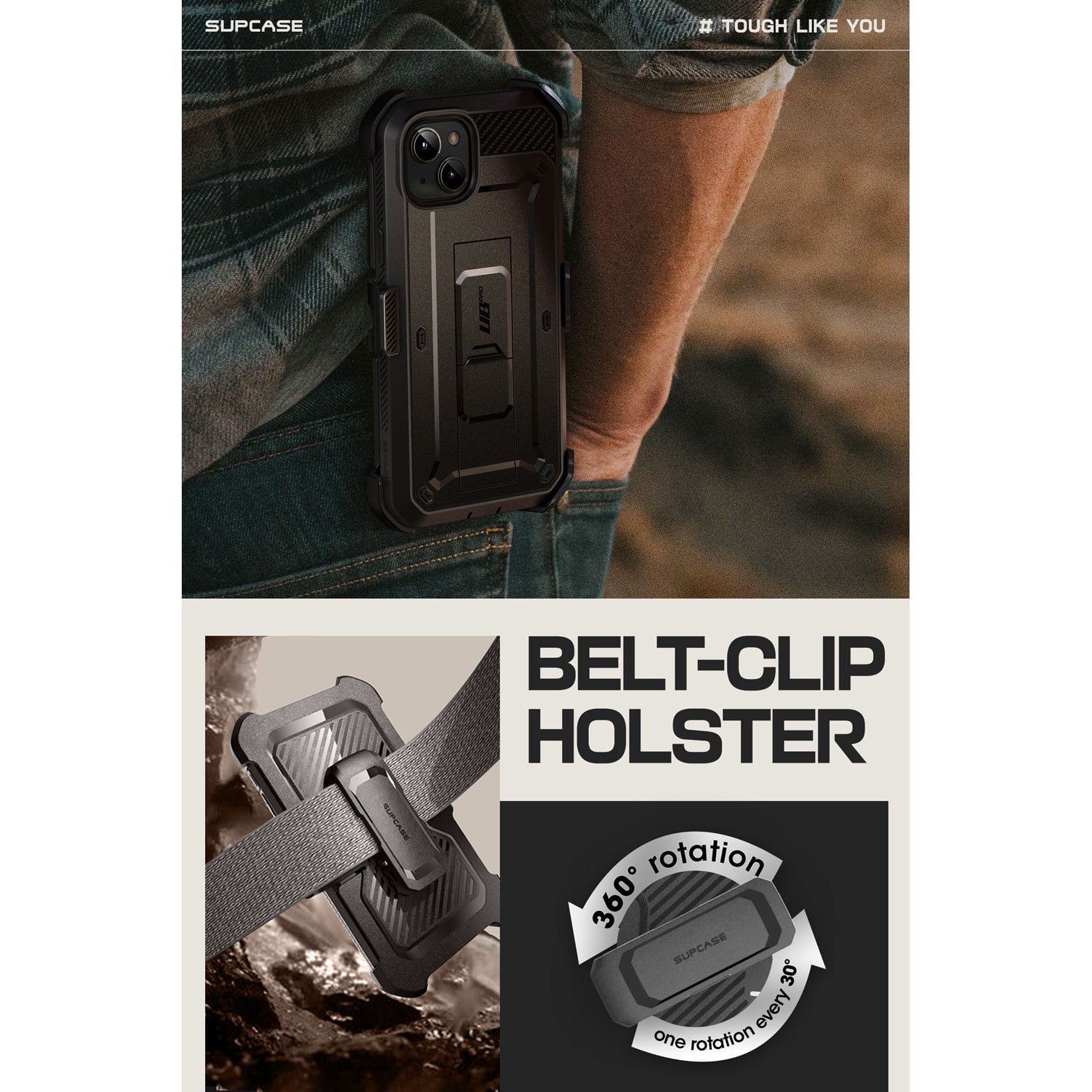 SUPCASE | iPhone 15 Plus 6.7 inch (2023) | UB Pro Holster Case