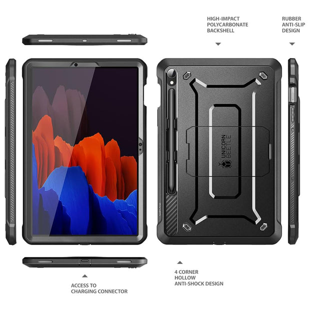 Galaxy Tab S9 FE Unicorn Beetle PRO Black Rugged Tablet Case