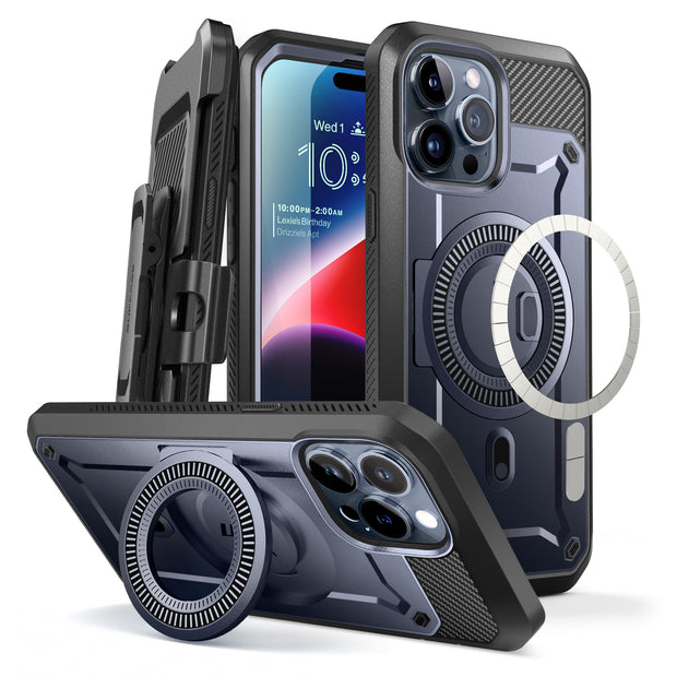 iPhone 15 Pro 6.1 inch Unicorn Beetle PRO MAG Rugged MagSafe Case-Dark Blue