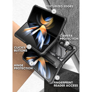 Galaxy Z Fold5 Unicorn Beetle PRO Rugged Case with S-Pen Holder-Black
