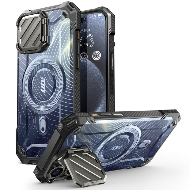 iPhone 15 Pro Max 6.7 inch Unicorn Beetle MAG XT MagSafe Case- Blue Ripple