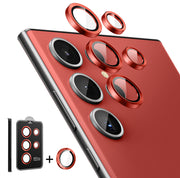 Tempered Glass Camera Lens Protector  for Galaxy S23 Ultra-Red