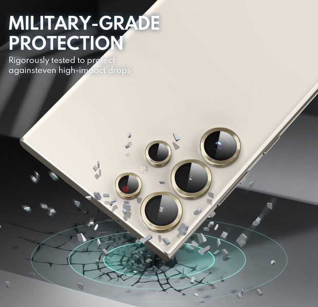 Tempered Glass Camera Lens Protector  for Galaxy S23 Ultra-Gold