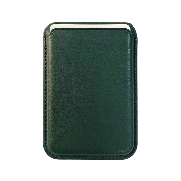 Leather MagSafe Wallet-Dark Green