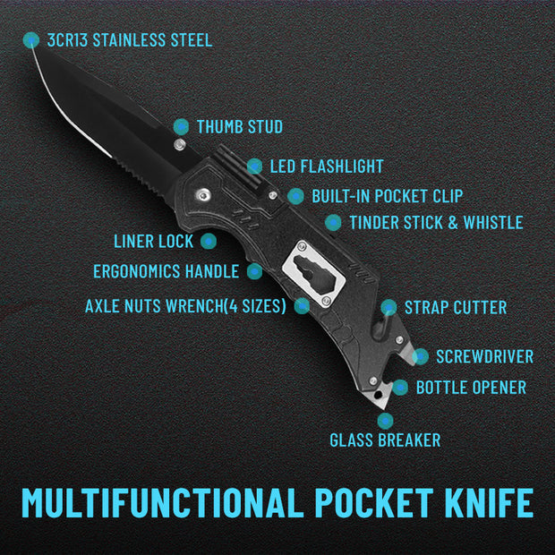 Official Limited Edition SUPCASE Pocket Knife - Black