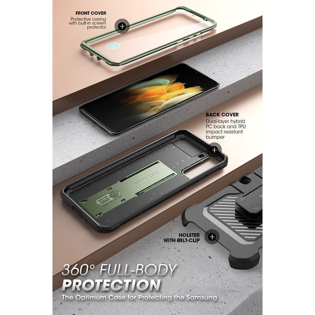 Galaxy S21 FE Unicorn Beetle PRO Rugged Case-Dark Green