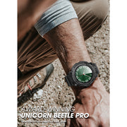Galaxy Watch6 47mm Unicorn Beetle PRO Wristband Case with Glass Screen Protectors-Black