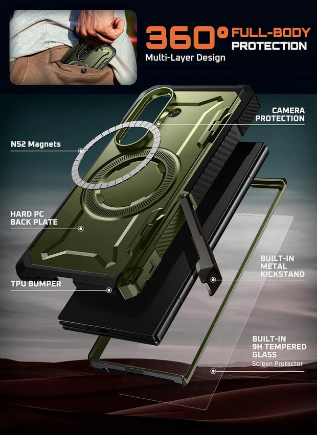 Galaxy Z Fold7 UB Grip MagSafe Case - Dark Green