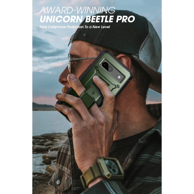 Google Pixel 7 Unicorn Beetle PRO Rugged Holster Case(open box)-Dark Green