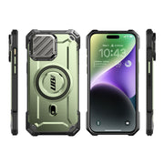 iPhone 15 Pro 6.1 inch Unicorn Beetle MAG XT MagSafe Case-Dark Green