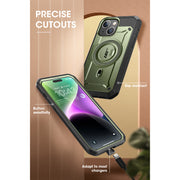 iPhone 15 6.1 inch Unicorn Beetle PRO MAG Rugged Case-Dark Green