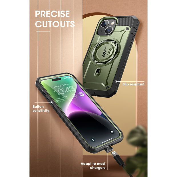 iPhone 15 6.1 inch Unicorn Beetle PRO MAG Rugged Case-Dark Green