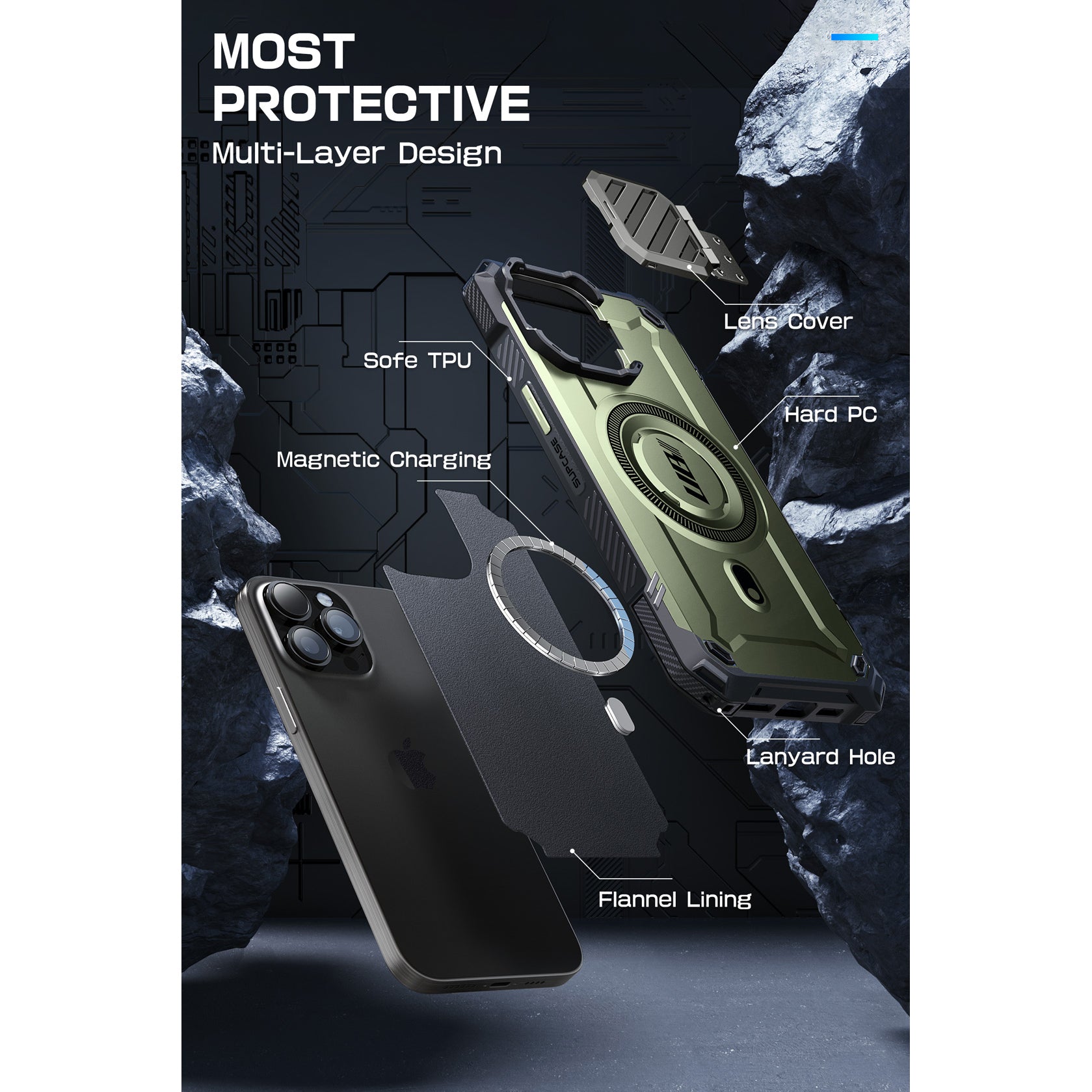 SUPCASE | iPhone 15 Pro Max 6.7 inch (2023) | UB MAG XT Holster Case