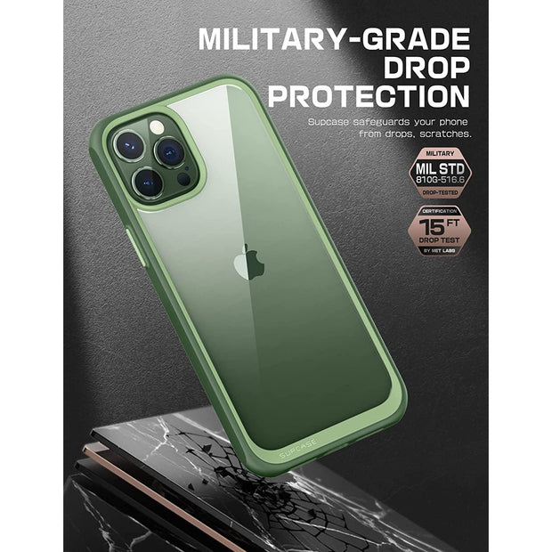 iPhone 13 Pro Max 6.7 inch Unicorn Beetle Style Slim Clear Case(open box)-Green