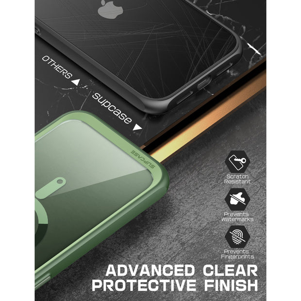 iPhone 13 Pro 6.1 inch Unicorn Beetle MAG Slim Clear MagSafe Case(open box)-Green