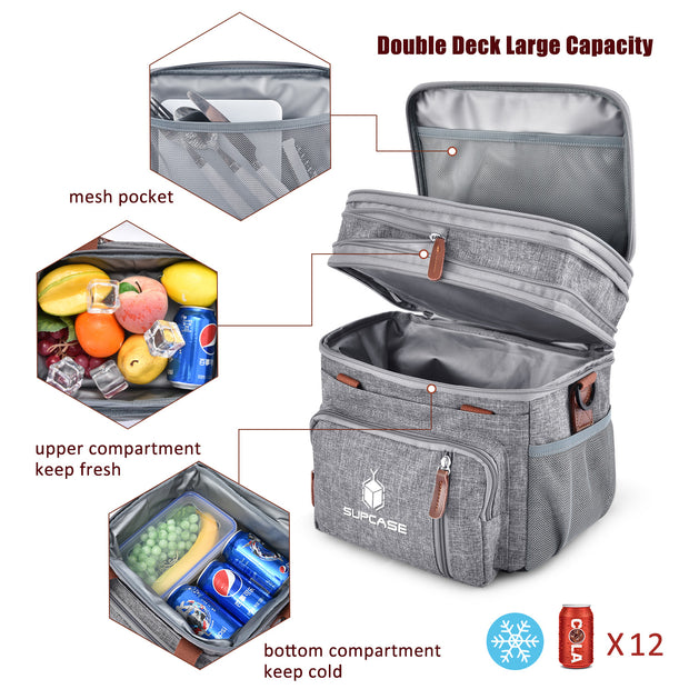 Official Limited Edition SUPCASE Insulated Lunch Bag - Gray