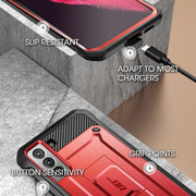 Galaxy S21 Unicorn Beetle Pro Rugged Case-Metallic Red