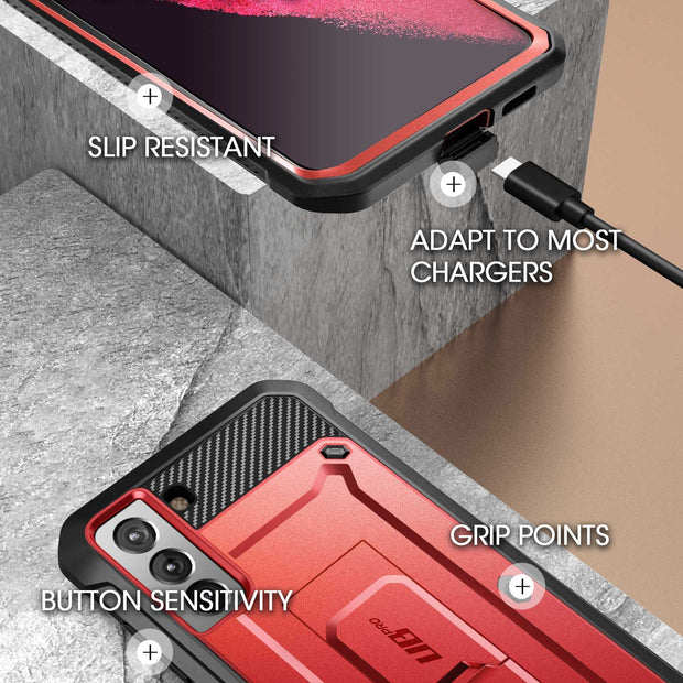 Galaxy S21 Unicorn Beetle Pro Rugged Case-Metallic Red