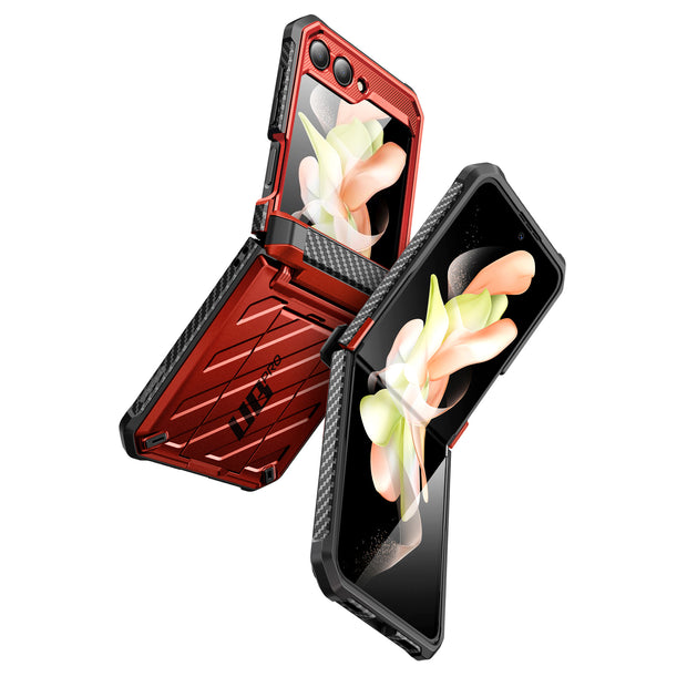 Galaxy Z Flip5 Unicorn Beetle PRO Rugged Case with Belt Clip-Metallic Red