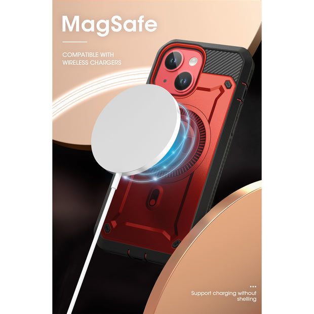 iPhone 15 6.1 inch Unicorn Beetle PRO MAG Rugged Case-Metallic Red