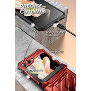 Galaxy Z Flip5 Unicorn Beetle PRO Rugged Case with Belt Clip-Metallic Red