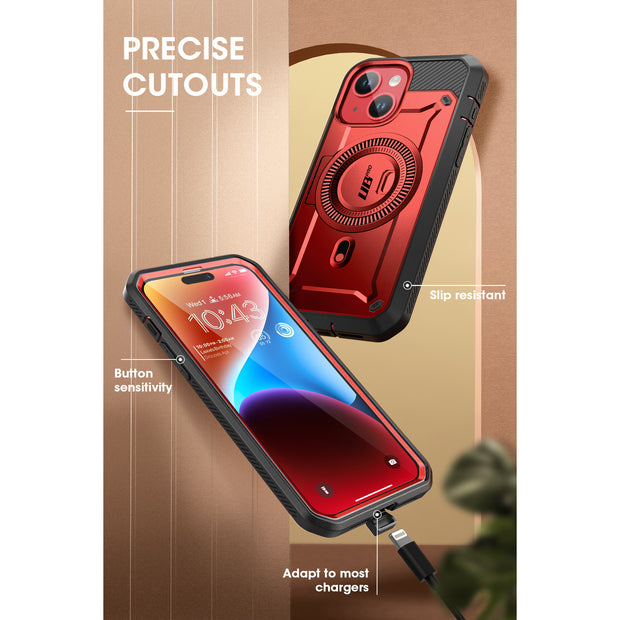 iPhone 15 6.1 inch Unicorn Beetle PRO MAG Rugged Case-Metallic Red