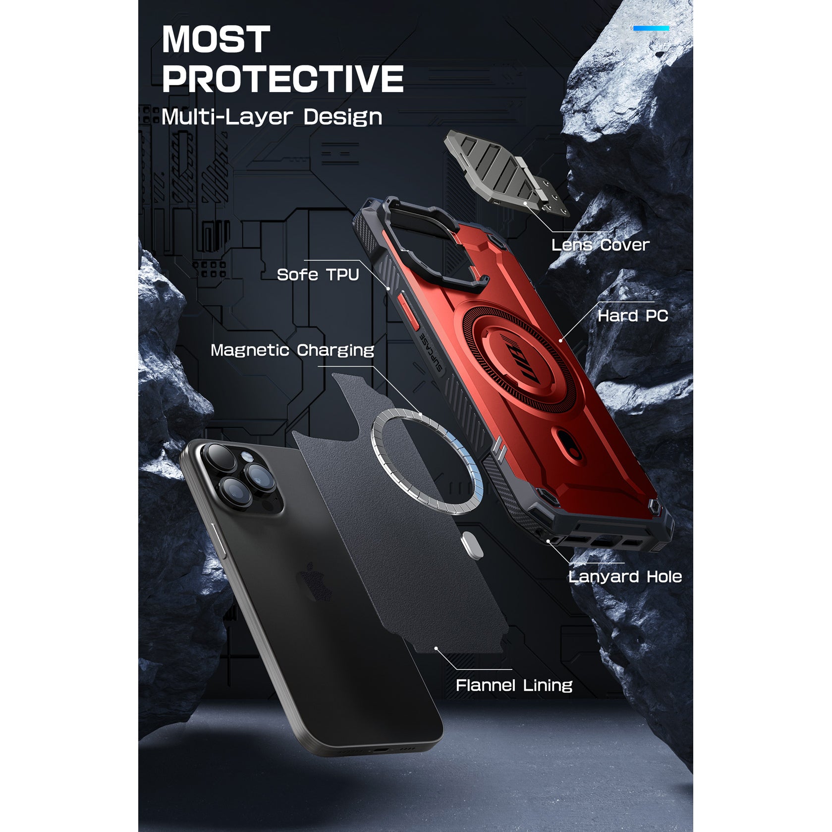 SUPCASE | iPhone 15 Pro Max 6.7 inch (2023) | UB MAG XT Holster Case
