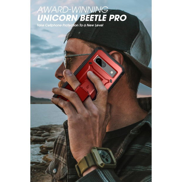 Google Pixel 7 Unicorn Beetle PRO Rugged Holster Case(open box)-Metallic Red