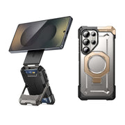Bundle Sale - MagFlip Wallt with iPhone/Samsung Compatible & Galaxy S25 Ultra UB GRIP Series Gold Phone Case