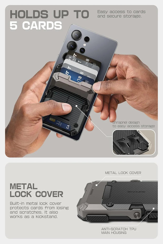 MagFlip Magnetic Wallet with iPhone/Samsung Compatible - Carbon